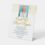 Foto van Elegant Memorial Funeral Poem Reclamebord Met Voetstuk (Voorkant)