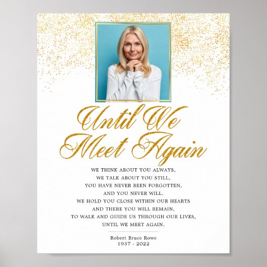 Foto van Elegant Memorial Funeral Poem Sign Poster (Voorkant)