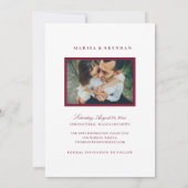 Foto van Elegant Merlot Red Wedding Save The Date (Achterkant)