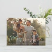 Foto van Elegant Merry Kerstcute Glitter Feestdagenkaart (Staand voorkant)
