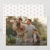 Foto van Elegant Merry Kerstcute Glitter Feestdagenkaart (Voorkant / Achterkant)