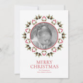Foto van Elegant Merry kerstgry Feestdagenkaart (Voorkant)