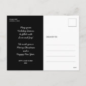 Foto van Elegant Merry kerstgry Feestdagenkaart (Achterkant)