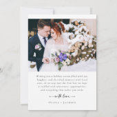 Foto van Elegant Merry-kerstscript Feestdagenkaart (Achterkant)