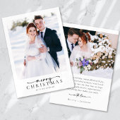 Foto van Elegant Merry-kerstscript Feestdagenkaart