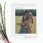 Foto van Elegant minimalist Bridesmaid Kaart