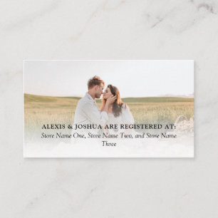 Foto van Elegant minimalist Wedding Gift Registry Informatiekaartje