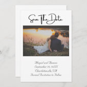 Foto van Elegant Modern Trendy Chic Save The Date (Voorkant / Achterkant)