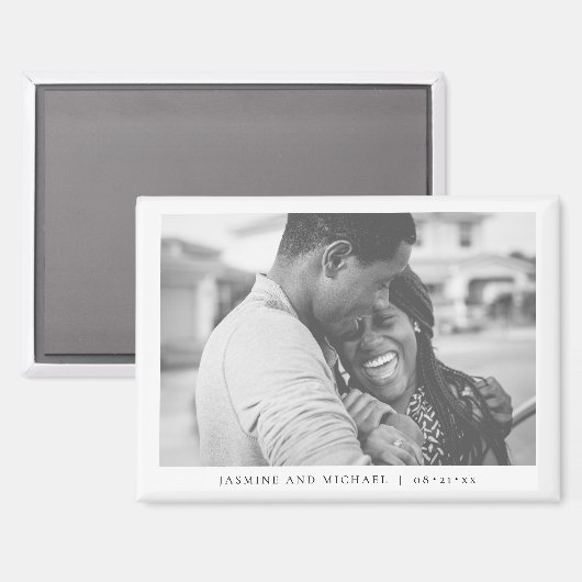 Foto van Elegant Modern Wedding Magneet (Voorkant / Achterkant)