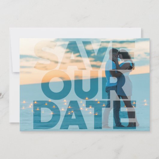 Foto van Elegant Modern Wedding Save The Date (Voorkant)