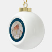 Foto van Elegant My First Kerstbaby Keramische Bal Ornament (Rechts)