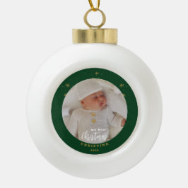 Foto van Elegant My First Kerstbaby Keramische Bal Ornament