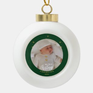 Foto van Elegant My First Kerstbaby Keramische Bal Ornament