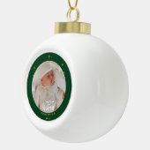 Foto van Elegant My First Kerstbaby Keramische Bal Ornament (Rechts)