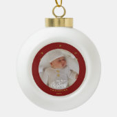 Foto van Elegant My First Kerstbaby Keramische Bal Ornament (Voorkant)