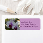 Foto van Elegant Paars en White Orchid Etiket (Insitu)