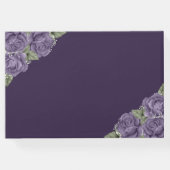 Foto van Elegant Paars Floral Funeral Gastenboek (Achterkant)