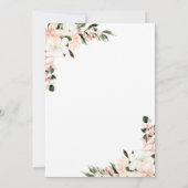 Foto van Elegant Pink Floral Engagement Party Kaart (Achterkant)