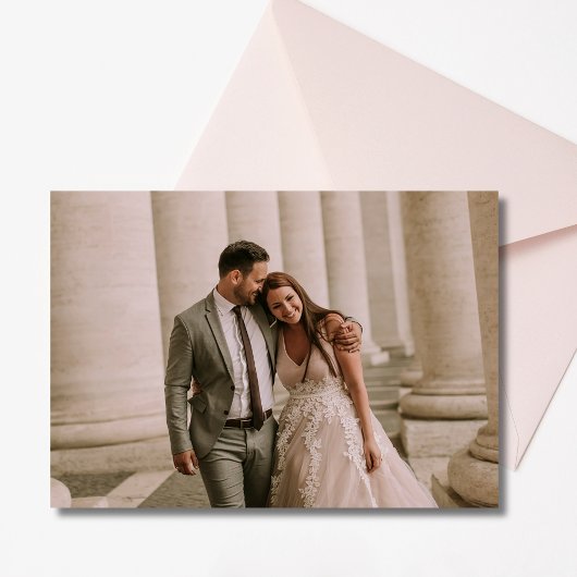 Foto van Elegant Pink Floral Wedding Bedankkaart