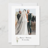 Foto van Elegant Pink Peony Save The Date (Achterkant)