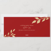 Foto van Elegant Prettige feestdagen Gold Leaf Feestdagenkaart (Achterkant)