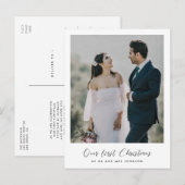 Foto van Elegant romantic Our first Christmas Briefkaart (Voorkant / Achterkant)