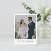 Foto van Elegant romantic Our first Christmas Briefkaart (Staand voorkant)