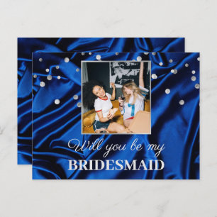 Foto van Elegant Royal Blue: Mijn Bridesmaid. Briefkaart