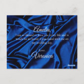 Foto van Elegant Royal Blue: Mijn Bridesmaid. Briefkaart (Achterkant)