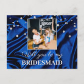 Foto van Elegant Royal Blue: Mijn Bridesmaid. Briefkaart (Voorkant)