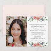 Foto van Elegant Roze Floral Kaart (Voorkant / Achterkant)