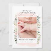 foto van elegant roze meisje aankondiging (Voorkant)