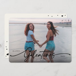 Foto van Elegant Script Galentine Day Flat Feestdagenkaart