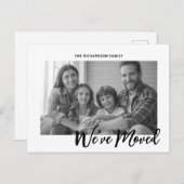 Foto van Elegant Script Modern Moving Announding Briefkaart (Voorkant / Achterkant)