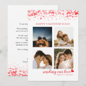 Foto van Elegant Script Red Heart Valentijns Card Feestdagenkaart (Voorkant / Achterkant)