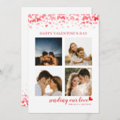 Foto van Elegant Script Red Heart Valentijns Card Kaart (Voorkant / Achterkant)