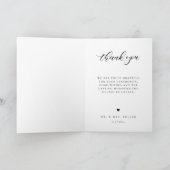 Foto van Elegant Script Wedding Foto Hartelijk dan Bedankkaart (Binnen)