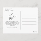 Foto van Elegant Script Wedding Foto Hartelijk dan Briefkaart (Achterkant)