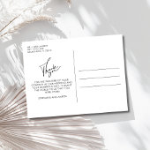 Foto van Elegant Script Wedding Foto Hartelijk dan Briefkaart