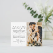 Foto van Elegant Script Wedding Foto Hartelijk dan Briefkaart (Staand voorkant)