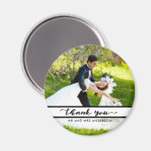 Foto van Elegant Script Wedding Foto Hartelijk dan Magneet (Voorkant / Achterkant)
