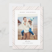 Foto van Elegant Stripes Gray Feestdagenkaart (Voorkant)