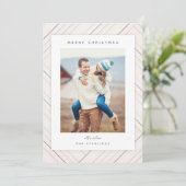 Foto van Elegant Stripes Gray Feestdagenkaart (Staand voorkant)