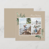 Foto van Elegant Waterverf Botanical Greenery Feestdagenkaart (Voorkant / Achterkant)