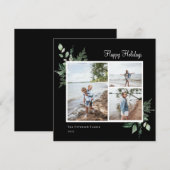 Foto van Elegant Waterverf Botanical Greenery Feestdagenkaart (Voorkant / Achterkant)