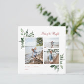 Foto van Elegant Waterverf botanische groen Feestdagenkaart (Staand voorkant)