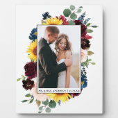 Foto van Elegant Waterverf Mixed Floral Wedding Fotoplaat (Voorkant)