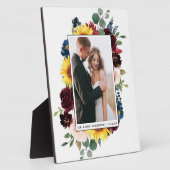 Foto van Elegant Waterverf Mixed Floral Wedding Fotoplaat (Zijkant)