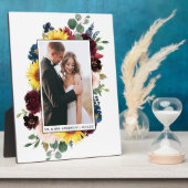 Foto van Elegant Waterverf Mixed Floral Wedding Fotoplaat (Zijkant)