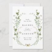 Foto van Elegant Waterverf Wildflower Wedding Save The Date (Voorkant)